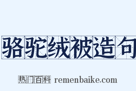 骆驼绒被造句是什么意思的图片